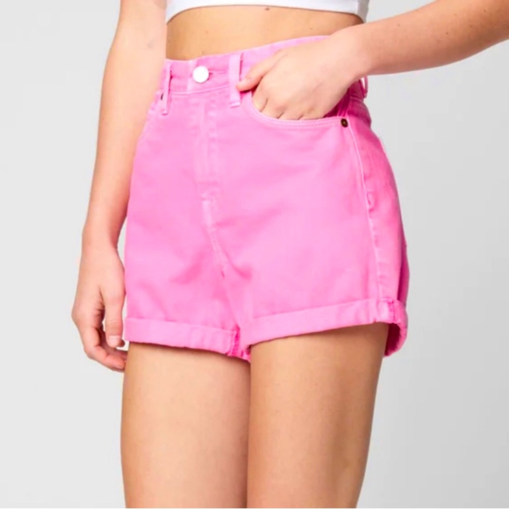 Blanknyc pink shadow shorts